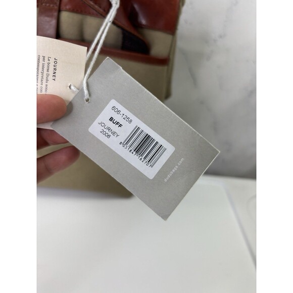 DUDU Vera Pelle Leather Canvas Crossbody Messenger Bag Postman Handbag Brown - Picture 3 of 16